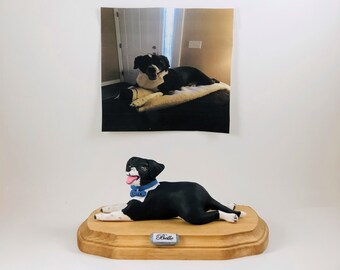 DEPOSIT ONLY! Custom Polymer Clay Dog Figurine, Custom Pet Keepsake