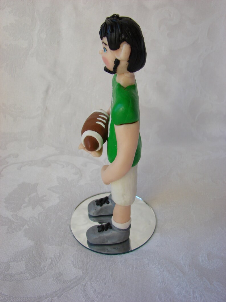 Sports Football Player Cake Topper Polymer Clay Figurine. A Etsy