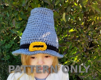 Crochet PDF File Download Pilgrim Hat- Pilgrim Hat Pattern- Thanksgiving Crochet Pattern