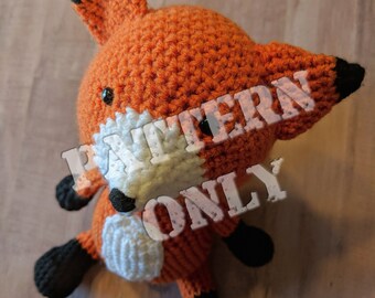 Frederick the Fox Crochet Pattern-Crochet PDF Pattern Tutorial-PDF File Download