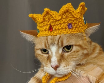 MADE TO ORDER Cat Crown-Royal Cat-King Cat Crown-Royal Cat Crown