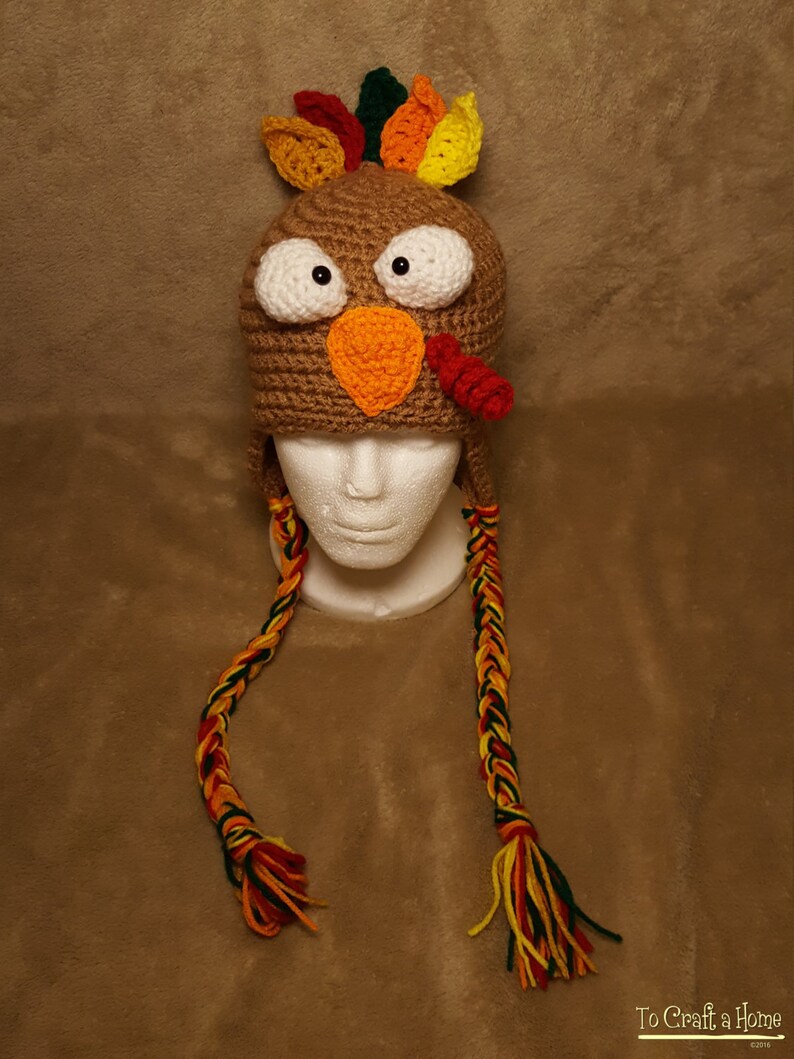 Crochet PDF PATTERN Thanksgiving Turkey Hat Thanksgiving Crochet Pattern Turkey Hat Crochet Pattern Crochet Turkey image 3