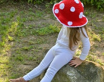Crochet Mushroom Hat PDF Pattern