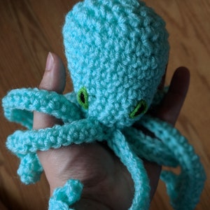 MADE TO ORDER Crochet Octopus Crocheted Octopus Small Octopus Toy Octopus Toy Octopus Plush image 3