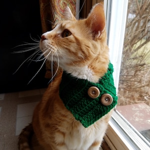 Capuche/écharpe en crochet pour chat, motif PDF uniquement