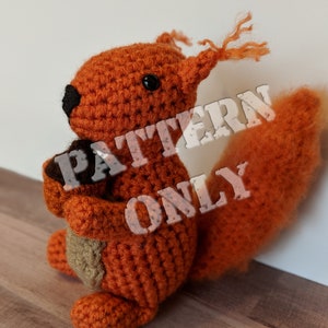 Baxter the Squirrel PDF Crochet Pattern Tutorial-Crochet Pattern-Squirrel Crochet