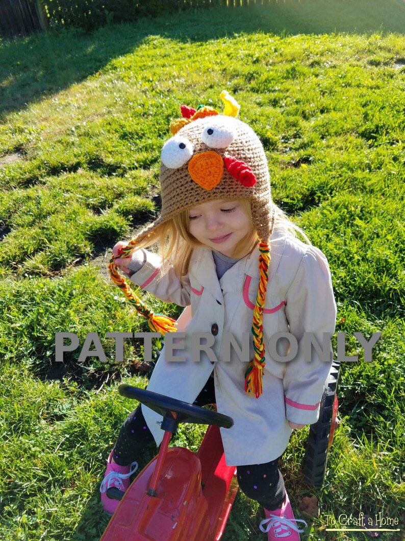 Crochet PDF PATTERN Thanksgiving Turkey Hat Thanksgiving Crochet Pattern Turkey Hat Crochet Pattern Crochet Turkey image 1