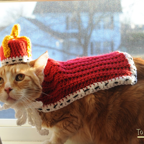 MADE TO ORDER Royal Pet Attire- King Cat- Royal Cat- Costumes for Cats- Pet Costumes- Clothes for Cats