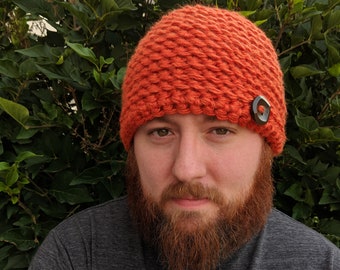 MADE TO ORDER Men's and Boy's Fall/Winter Beanie-Crochet Men's Hat-Crochet Men's Hat-Men's Hat Multiple Sizes-Child-Men's Hat