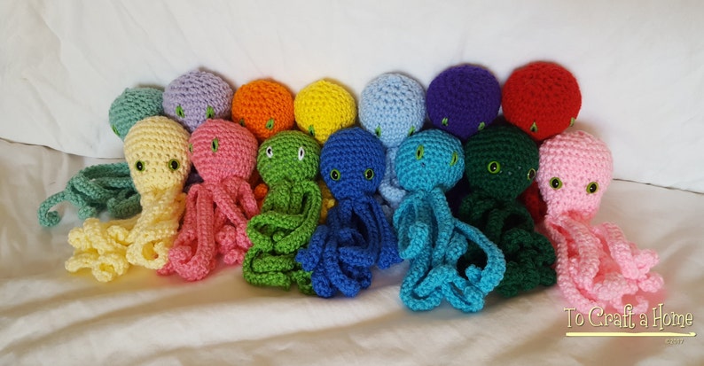 MADE TO ORDER Crochet Octopus Crocheted Octopus Small Octopus Toy Octopus Toy Octopus Plush image 4