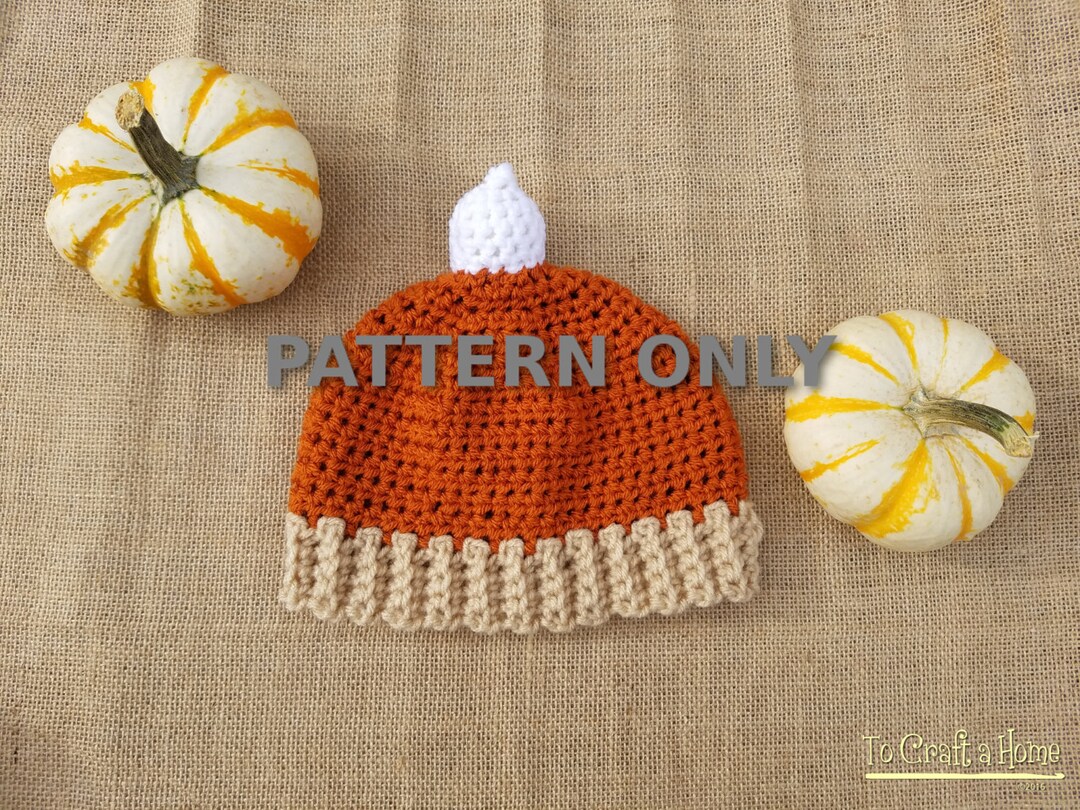 Crochet PDF Pattern Pumpkin Pie Hat Thanksgiving Crochet Etsy