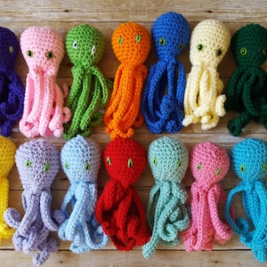 MADE TO ORDER Crochet Octopus Crocheted Octopus Small Octopus Toy Octopus Toy Octopus Plush image 1