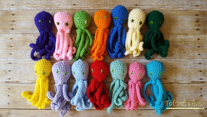 MADE TO ORDER Crochet Octopus Crocheted Octopus Small Octopus Toy Octopus Toy Octopus Plush image 1