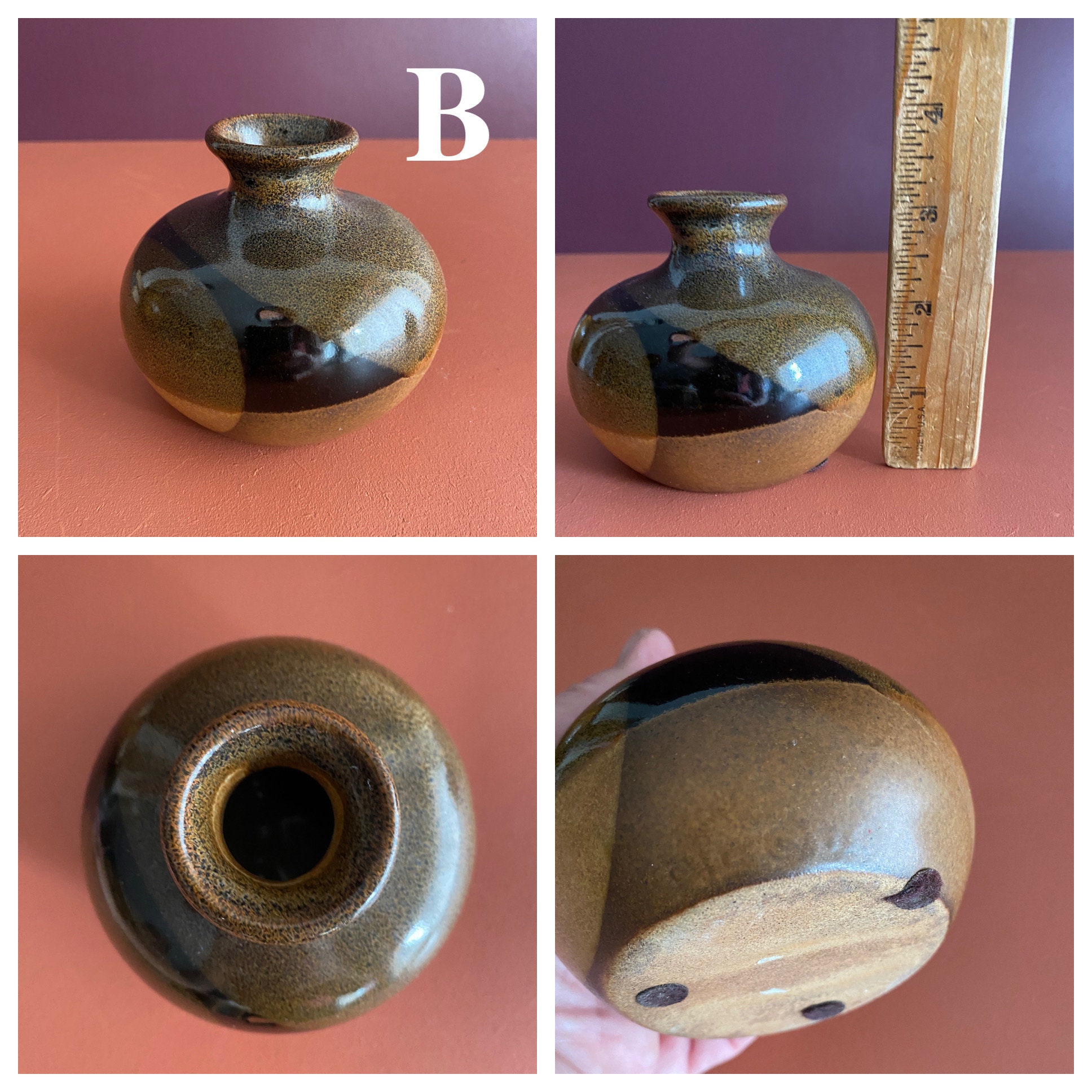 Vintage Pottery Craft Vase Stoneware Mod in the Style of Robert Maxwell ...