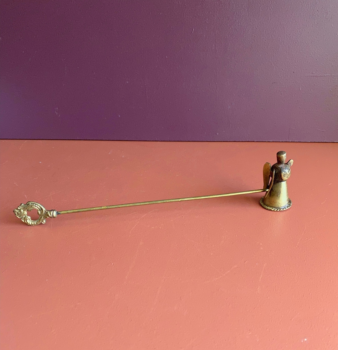 Vintage Brass Angel Candle Snuffer Etsy