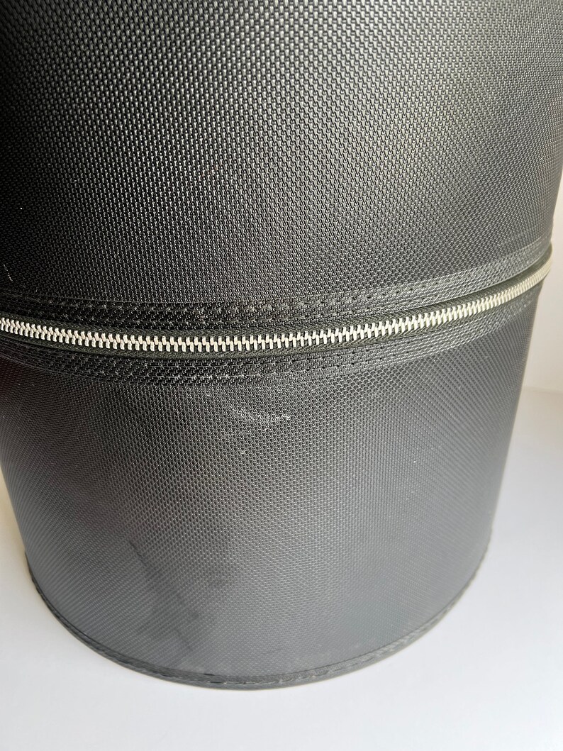 Vintage Large Black Hat Box Wig Storage Luggage Etsy