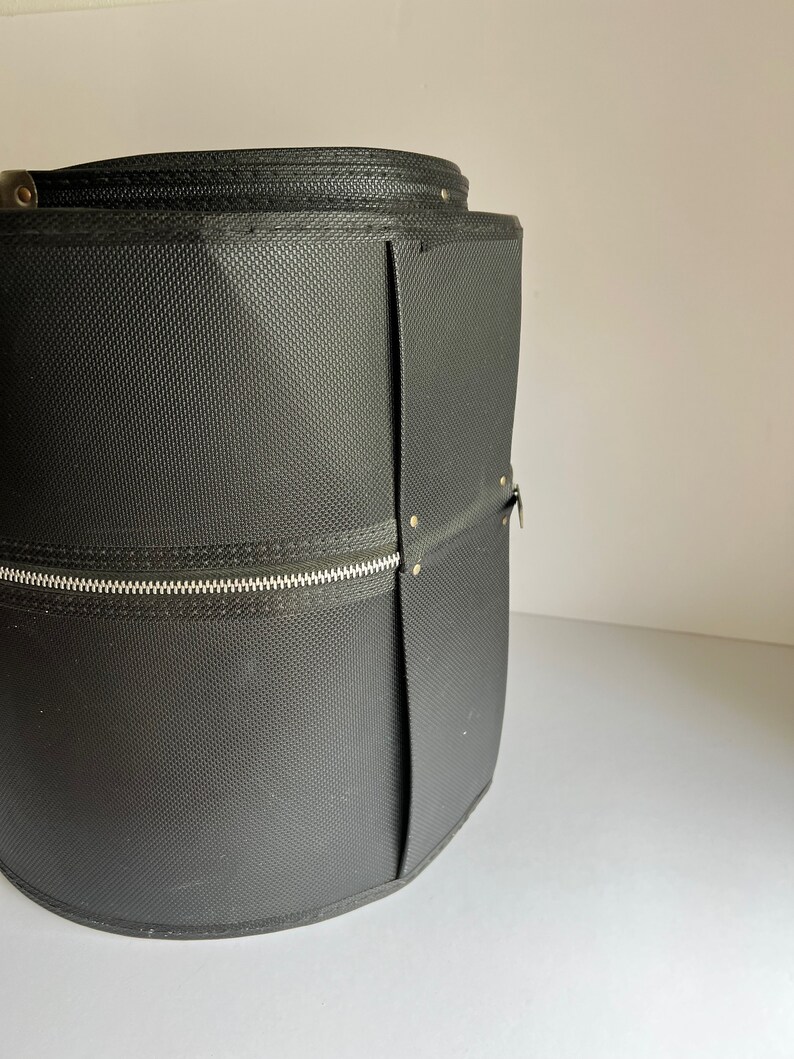 Vintage Large Black Hat Box Wig Storage Luggage Etsy