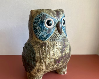 vintage Lladro owl vase planter porcelain owl large