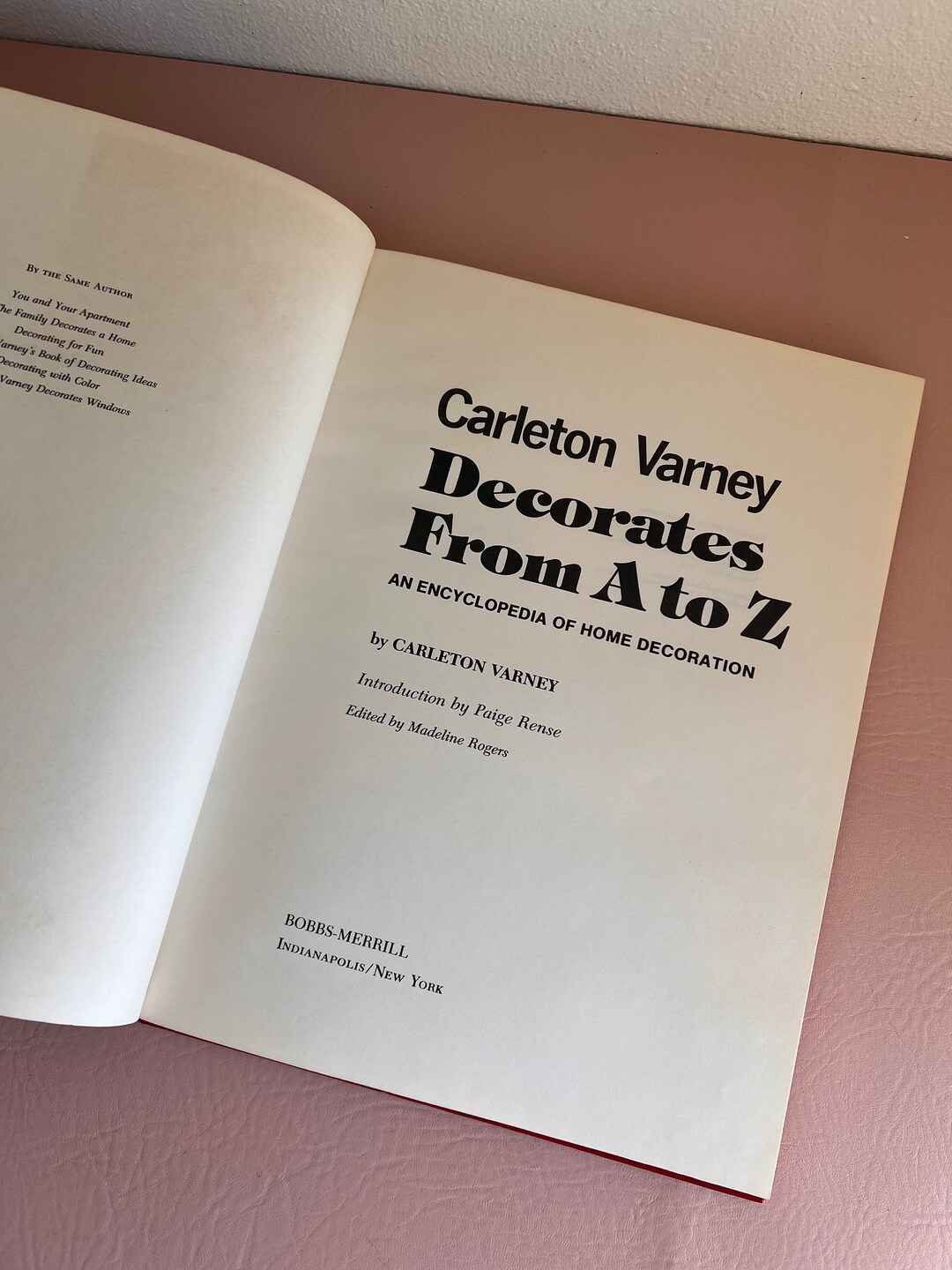 Vintage Carleton Varney Decorates From A to Z 1977 Hardback - Etsy
