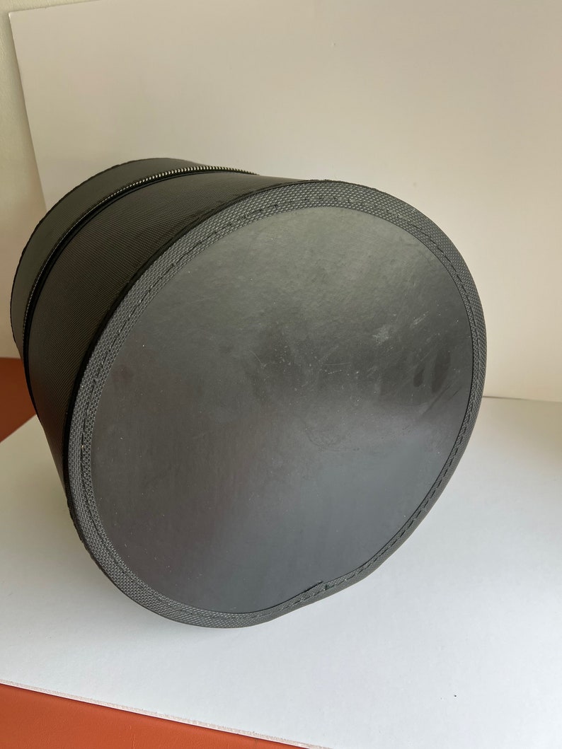 Vintage Large Black Hat Box Wig Storage Luggage Etsy
