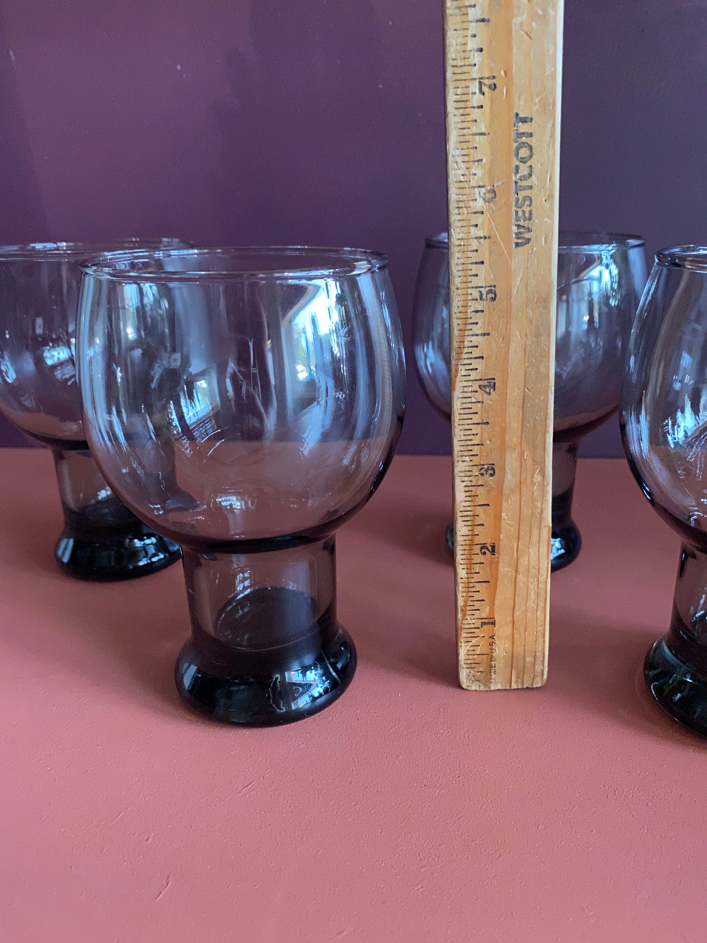 Mid Century Modern Glassware Federal Sundown Set of 4 Etsy