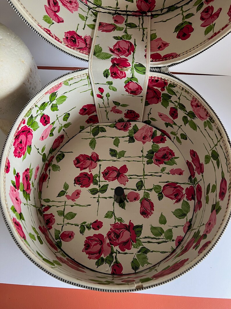 Vintage Large Black Hat Box Wig Storage Luggage Etsy