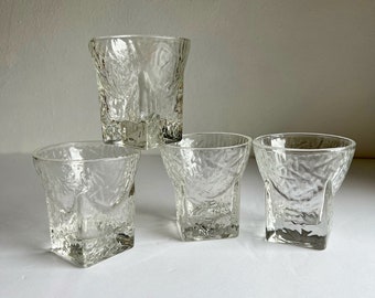 vintage Set of 4 Libbey St. Regis shot or rocks glasses ice textured 3 sets of 4 available