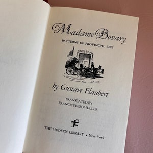 vintage Madame Bovary by Gustave Flaubert 1957 The Modern Library