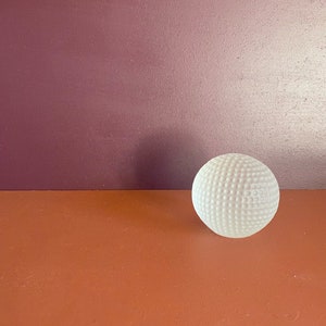vintage frosted glass golf ball paperweight