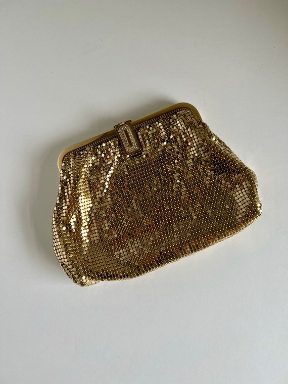 vintage gold mesh Whiting & Davis mesh wristlet cl