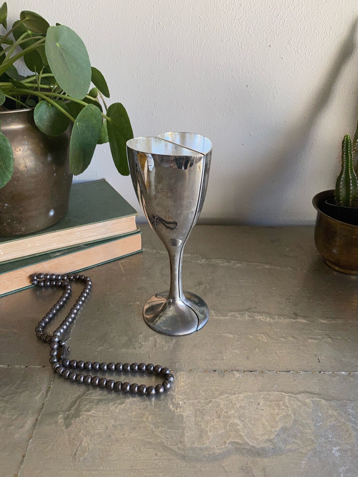 Vintage Silver Heart Goblets International Silver Co Wedding Etsy