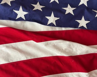 Vintage 80s / 90s Huge Cotton American Flag / Double Sided 0202 - Etsy