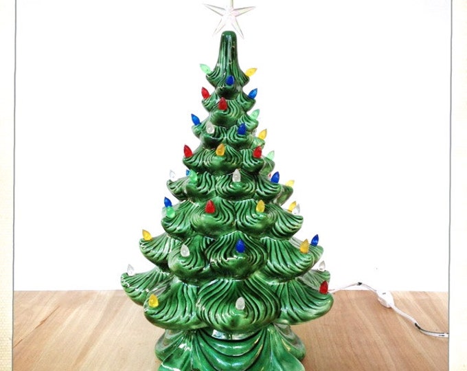 Vintage Ceramic Christmas Tree Light 18 Inches Glenview Mold Etsy