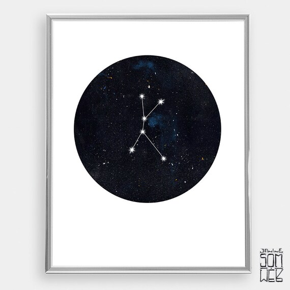 Sternzeichen Krebs Artprint Sternbild Poster Etsy