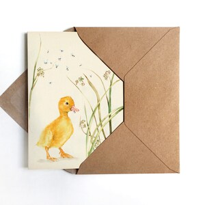 Entenküken Grußkarte Osterkarte Ostern Glückwunschkarte Ostergruß Zeichnung Illustration
