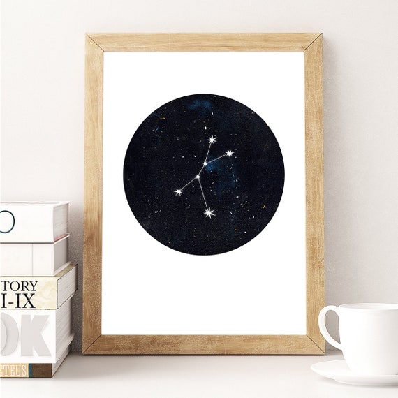 Sternzeichen Krebs Artprint Sternbild Poster Etsy