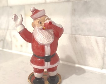 Rosbro vinkande jultomte vintage. Tillverkad på 1950-talet.