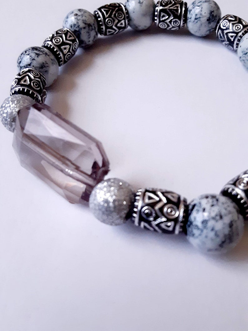 Marble Gray Stretch Bracelet