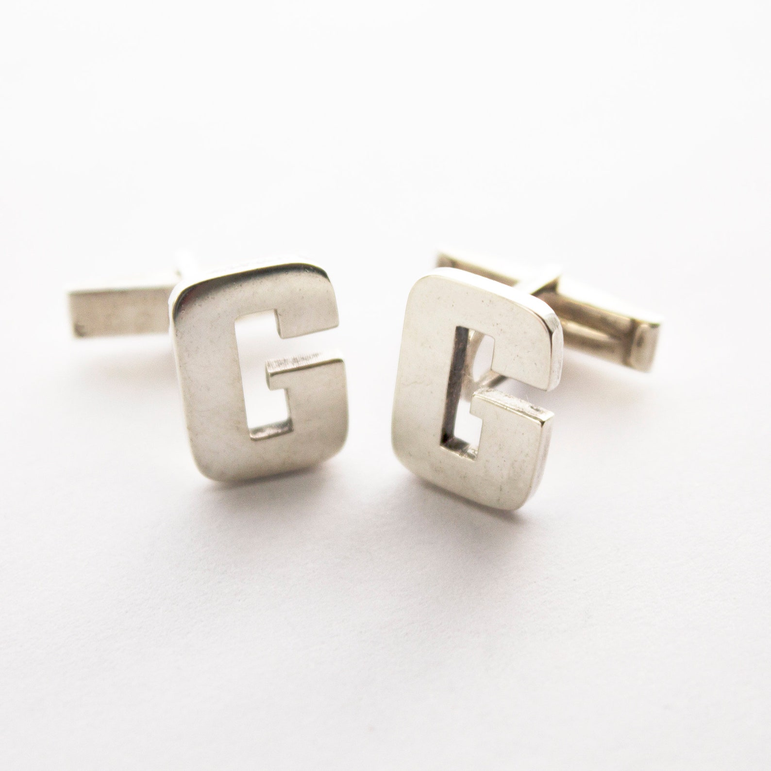 Vintage Sterling Initial G Cuff Links gemelos vintage de ...