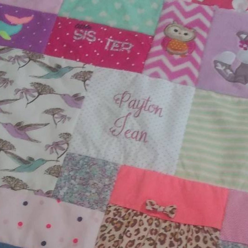 Custom Name Added to your Quilt