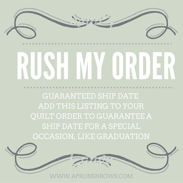 RUSH My Order · Upgrade to Rush Service · Guaranteed ship date · Holiday Delivery