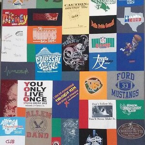 Puzzle Tshirt Quilt Custom Colors Tshirt Quilt Free Shipping image 2