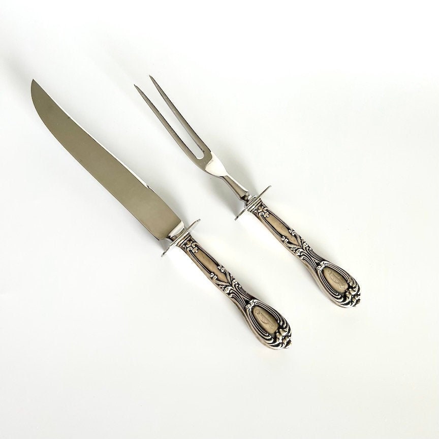 CLEARANCE Waterford Crystal CARVING Set Knife and Fork LISMORE With Round  Handles Pre-owned in Very Good Condition 111 Dhm 