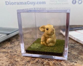 Bunny - 2 inch Decorative Diorama Cube