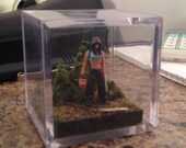 Quiet girl. A 2 inch diorama cube