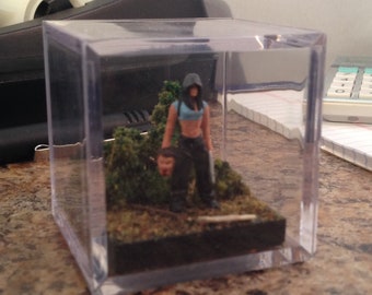 She was always a quiet girl. A 2 inch diorama cube