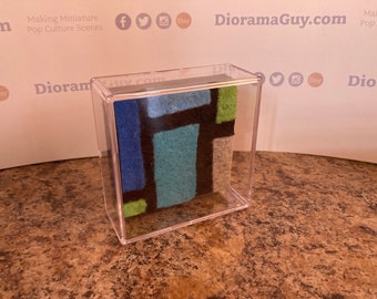 Protective Enamel Pin Display Case / Hand needle felted backer