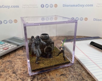 Luke v Dark Trooper - 3 inch Decorative Diorama Cube