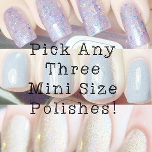 THREE mini nail polishes - YOU PICK - Fanchromatic Nails / vegan / nontoxic / cruelty free