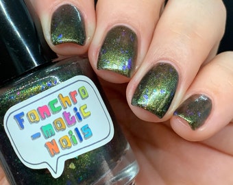 I'll Get You, My Pretty!! Nail Polish - gold/green/teal chameleon